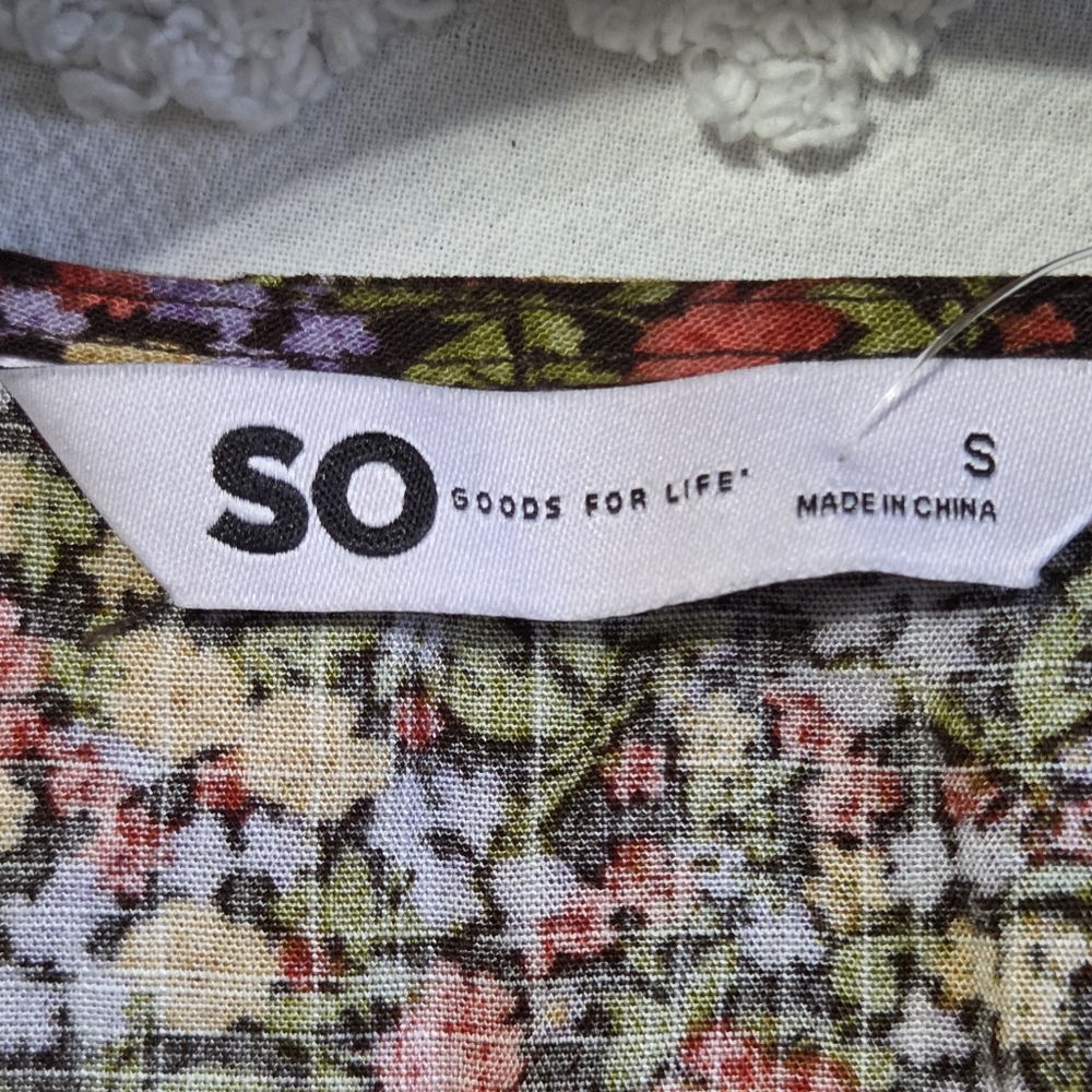 SO Goods for Life Floral Prarie Boho Long Sleeve A-line-Empire Waist Minidress S - Picture 4 of 12